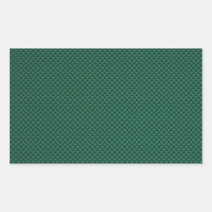 Sticker Rectangulaire Impression turquoise vert en fibre de carbone