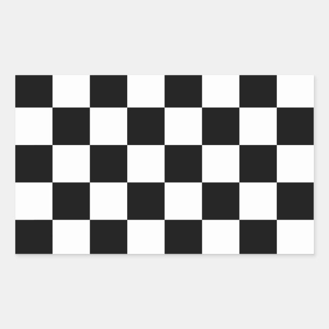 Sticker Rectangulaire Indicateur À damiers de course automatique (Devant)