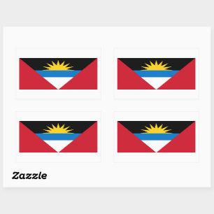 Sticker Rectangulaire Indicateur Antigua-et-Barbuda