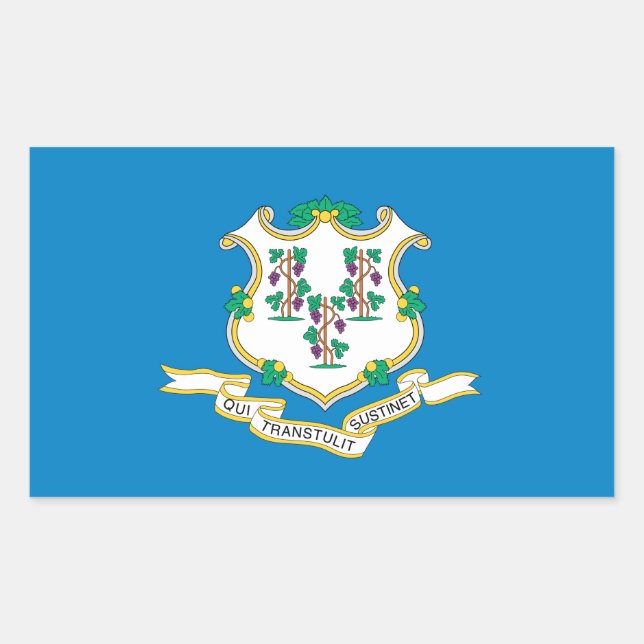 Sticker Rectangulaire Indicateur Connecticut (Devant)