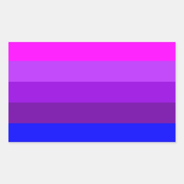 Sticker Rectangulaire Indicateur de fierté transgenre alternatif (Devant)