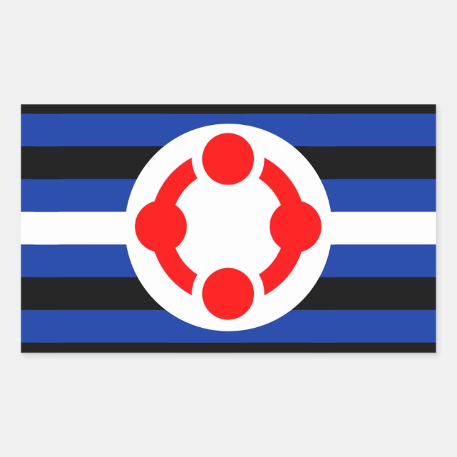 Sticker Rectangulaire Indicateur de la fierté de créneau (original) (Devant)