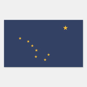 Sticker Rectangulaire Indicateur de l'état de l'Alaska