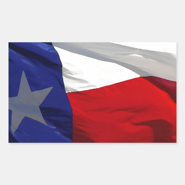 Sticker Rectangulaire Indicateur d'état du Texas (Devant)