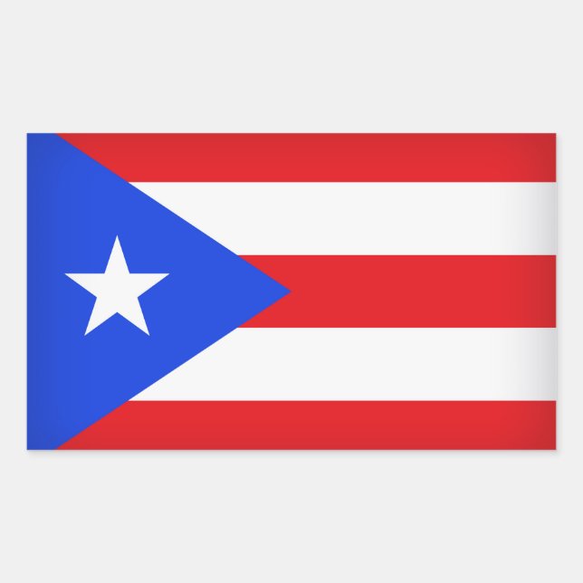 Sticker Rectangulaire Indicateur Porto Rico (Devant)