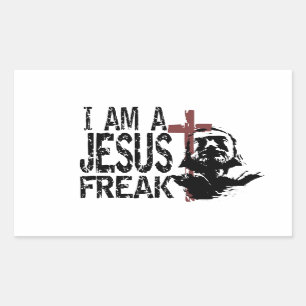 Sticker Rectangulaire Individualité - Je suis un Jésus Freak