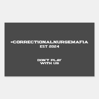 Sticker Rectangulaire Infirmière correctionnelle