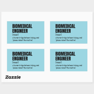 Sticker Rectangulaire Ingénieur en recherche biomédicale Définition amus