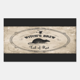 Sticker Rectangulaire Ingrédient de Brew de sorcières de Halloween -