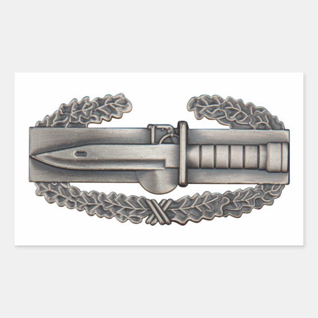 Sticker Rectangulaire Insigne d'action au combat (Devant)