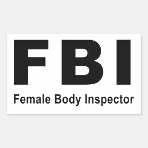 Sticker Rectangulaire Inspecteur de corps féminin