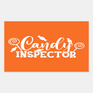 Sticker Rectangulaire Inspecteur Halloween Candy