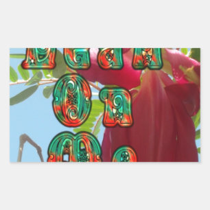 Sticker Rectangulaire Inspiration Lean On Me Floral Skyward Art Imprimer