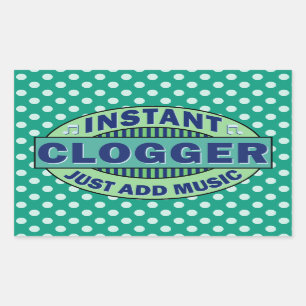 Sticker Rectangulaire Instant Clogger juste ajouter de la musique
