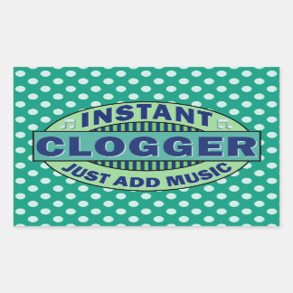Sticker Rectangulaire Instant Clogger juste ajouter de la musique