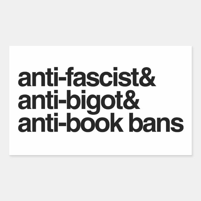 Sticker Rectangulaire Interdictions anti-livre (Devant)