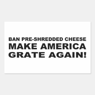 Sticker Rectangulaire Interdire Le Fromage pré-déchiré Rendre L'Amérique