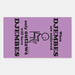 Sticker rectangulaire interdit par Djembes
