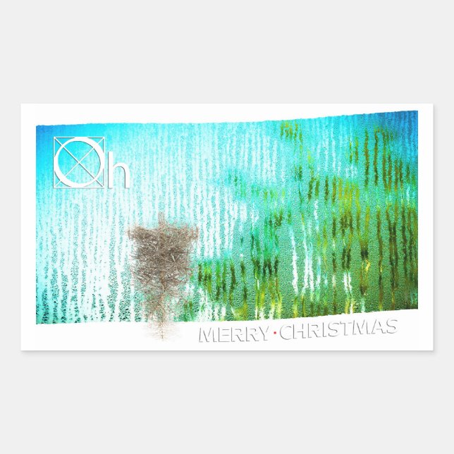 Sticker Rectangulaire intérieur de noël (Devant)