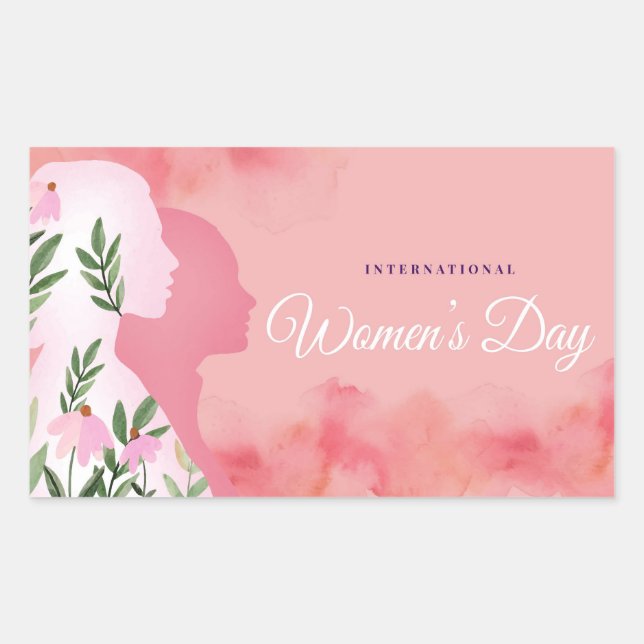 Sticker Rectangulaire International Women's Day (Devant)