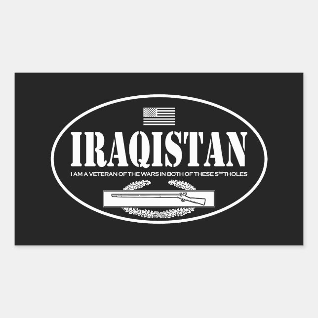 Sticker Rectangulaire Iraq CIB (Devant)