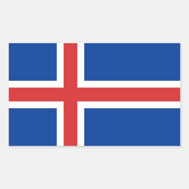 STICKER RECTANGULAIRE ISLANDE (Devant)