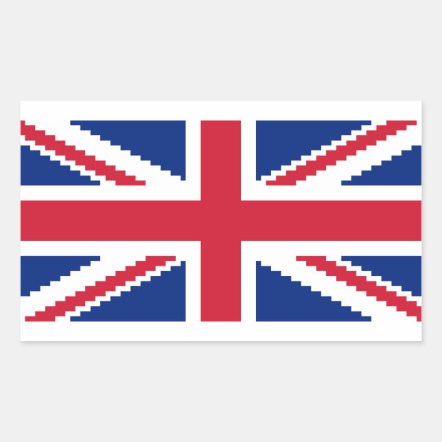 Sticker Rectangulaire Jack Pixel Union 8 bits (Devant)