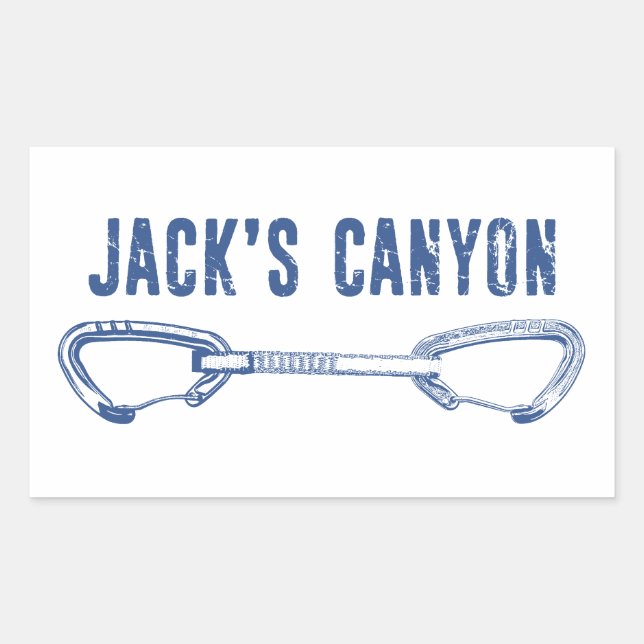 Sticker Rectangulaire Jack's Canyon Arizona Rock Escalade (Devant)