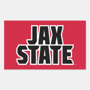 Sticker Rectangulaire Jacksonville State University JAX STATE Bold Text