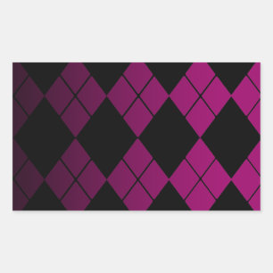 Sticker Rectangulaire Jacquard noir
