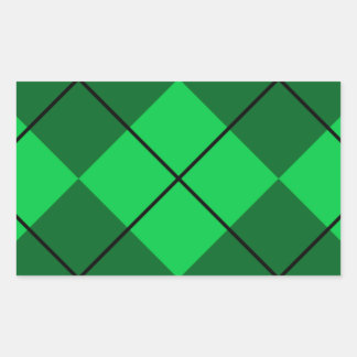 Sticker Rectangulaire Jacquard vert irlandais
