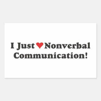 Sticker Rectangulaire J'adore la communication non verbale !