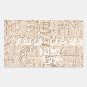 Sticker Rectangulaire J'adore le bois qui va brun
