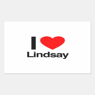 Sticker Rectangulaire j'adore lindsay