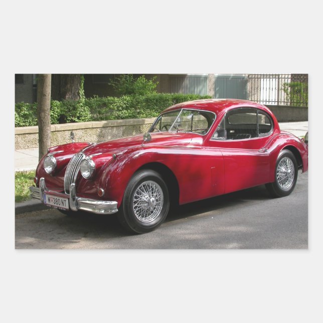 Sticker Rectangulaire Jaguar XK 120 FHC (Devant)