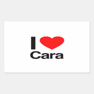 Sticker Rectangulaire j'aime cara