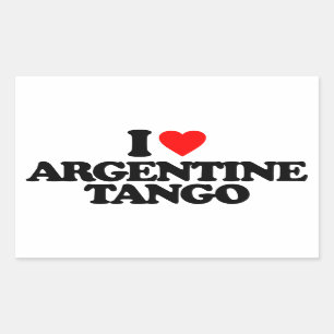 STICKER RECTANGULAIRE J'AIME LE TANGO ARGENTIN