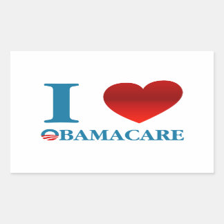 Sticker Rectangulaire J'aime Obamacare