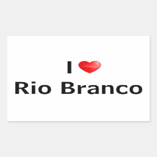 Sticker Rectangulaire J'aime Rio Branco