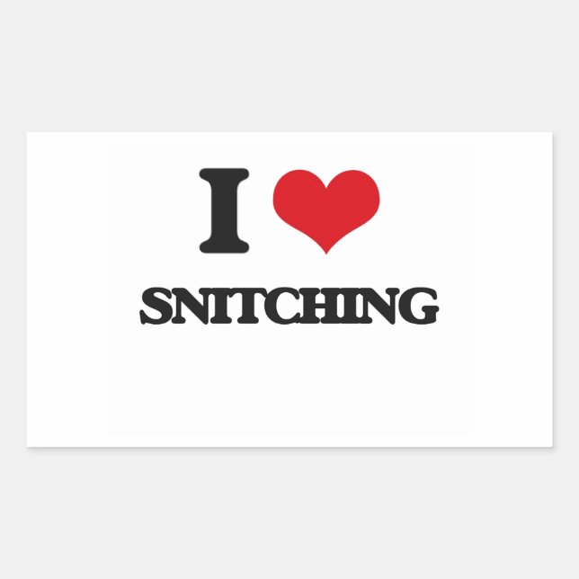 Sticker Rectangulaire J'Aime Snitching (Devant)
