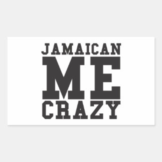 Sticker Rectangulaire Jamaïcain, fou