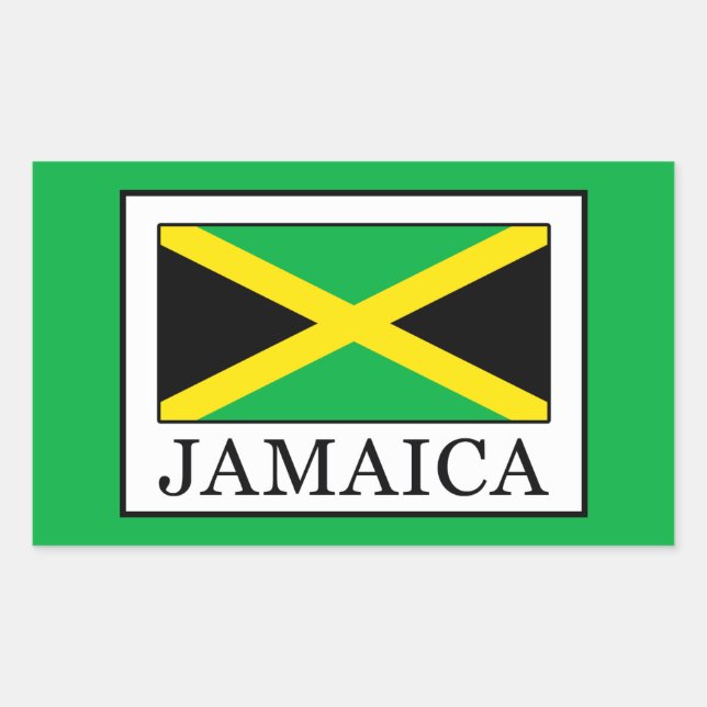 Sticker Rectangulaire Jamaïque (Devant)