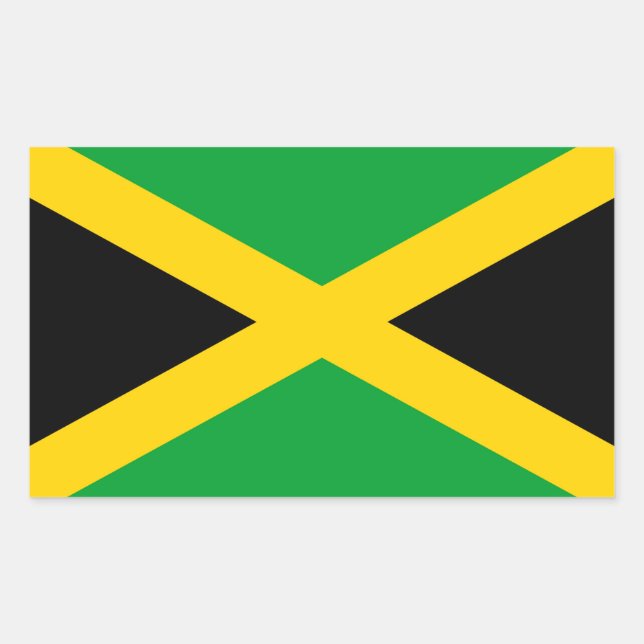 Sticker Rectangulaire Jamaïque (Devant)