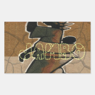 Sticker Rectangulaire Jambo Habari Hakuna Matata.