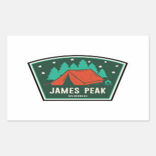 Sticker Rectangulaire James Peak Wilderness Colorado Camping