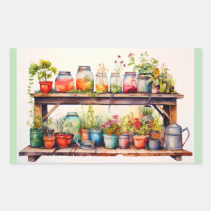 Sticker Rectangulaire Jardin Bliss