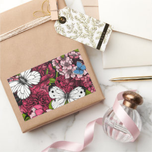 Sticker Rectangulaire Jardin de printemps 2