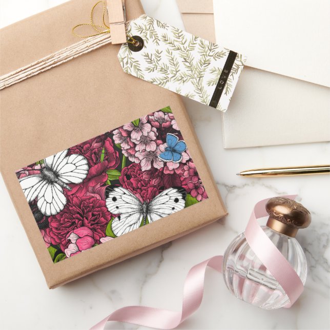 Sticker Rectangulaire Jardin de printemps 2 (Cadeaux)