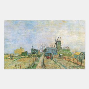 Sticker Rectangulaire Jardin végétal à Montmartre par Vincent van Gogh