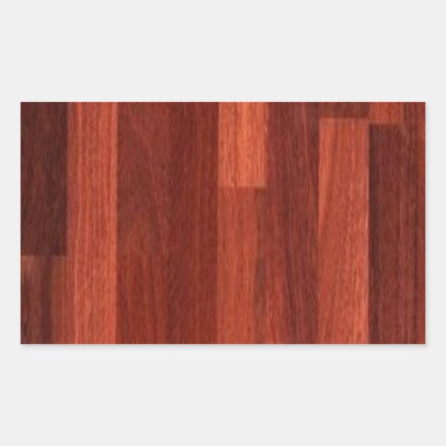 Sticker Rectangulaire Jarrah Sol en bois rouge foncé (Devant)